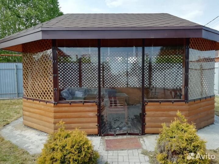 Шторы прозрачные в беседку, мягкое окно