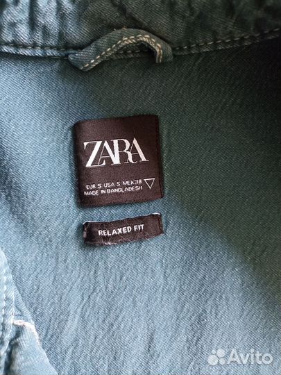 Джинсовая рубашка zara