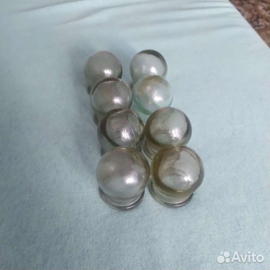 Медицинские банки стеклянные СССР 8 шт