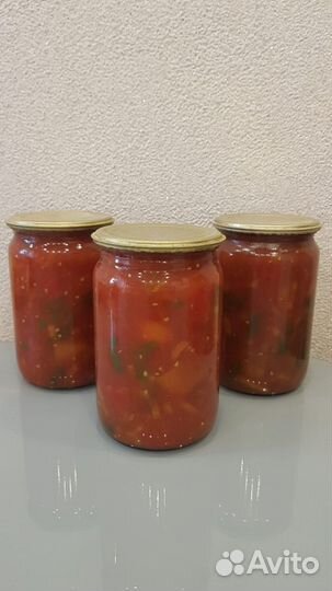 Солёные огурцы,помидоры, компот, сок, лечо