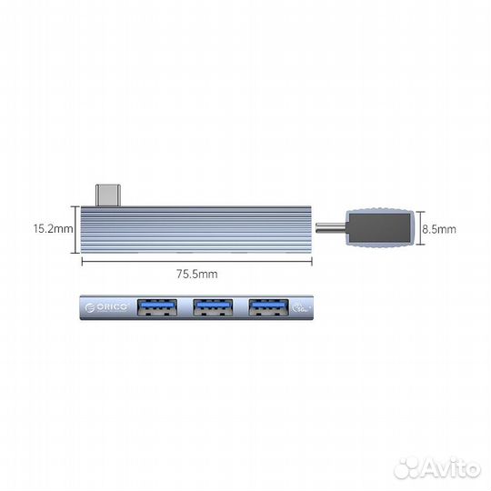 USB Хаб type-c на MacBook 3в1 orico
