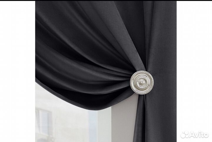 Шторы бархат на универсальной ленте hoff
