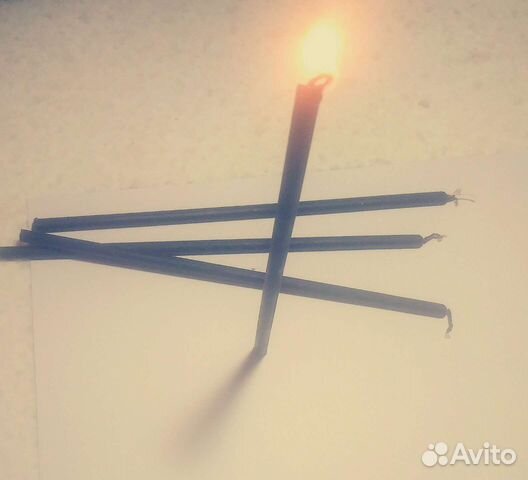 Свечи черные восковые