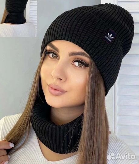 Комплект шапка и снуд женский