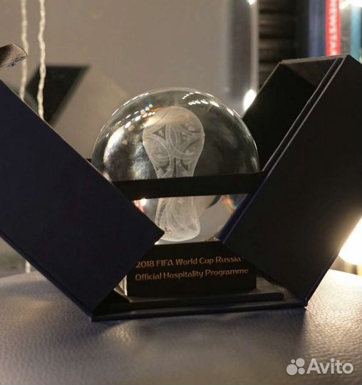 Fifa 2018 кубок-шар с лазерной гравировкой внутри
