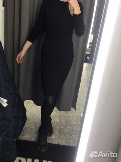 Черное облегающее платье святая xs s