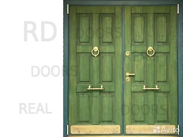 Двустворчатая железная входная дверь для улицы