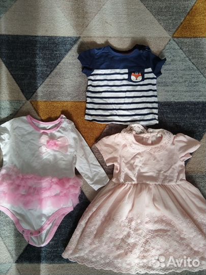 Пакетом вещи для девочки 68-74