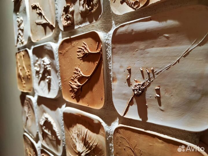 Гипсовая ботаническая плитка