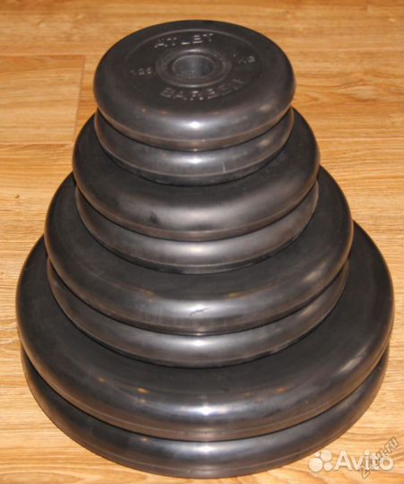 Набор Обрезиненных Дисков 37.5кг (MB Atlet)