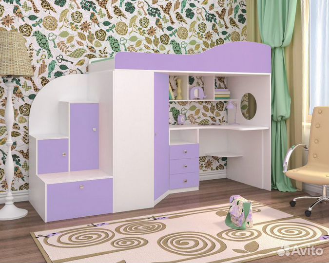 Кровать чердак «Кадет 1»