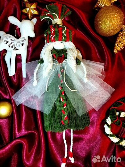 Новогодний подарок макраме 