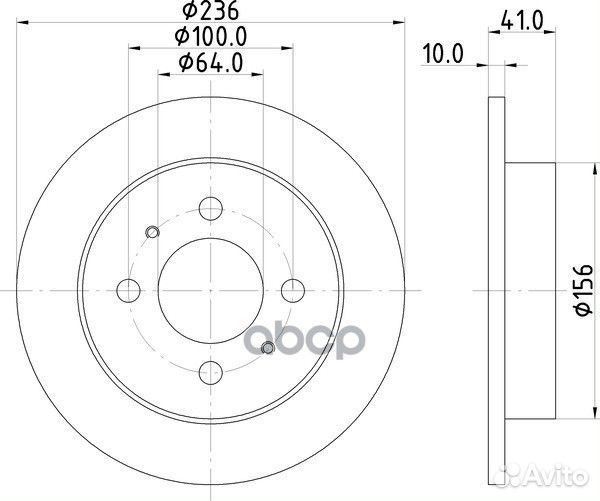 Диск тормозной зад ND3036 nisshinbo