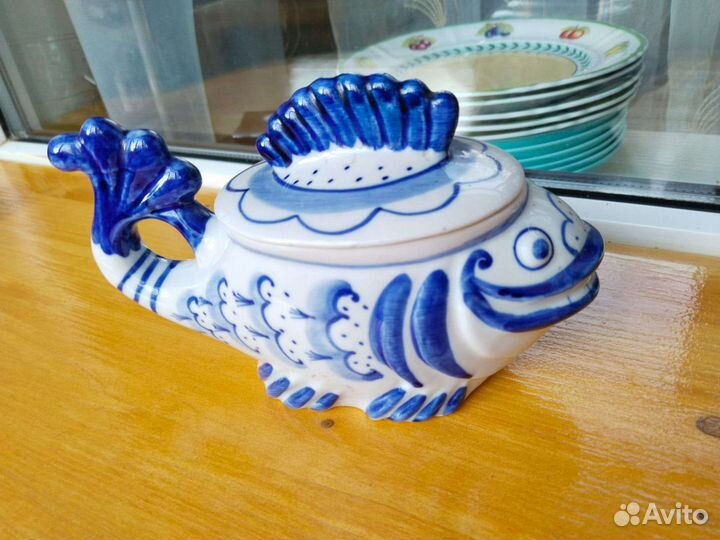 Икорница/конфетница гжель