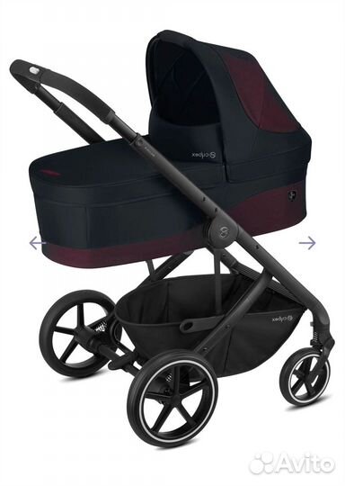 Коляска 2 в 1 Cybex Cot S FE Ferrari Victory Black