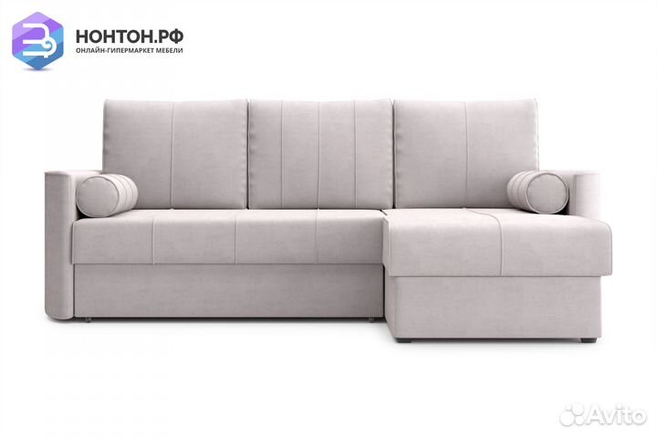 Диван угловой дельфин Колибри бежевый