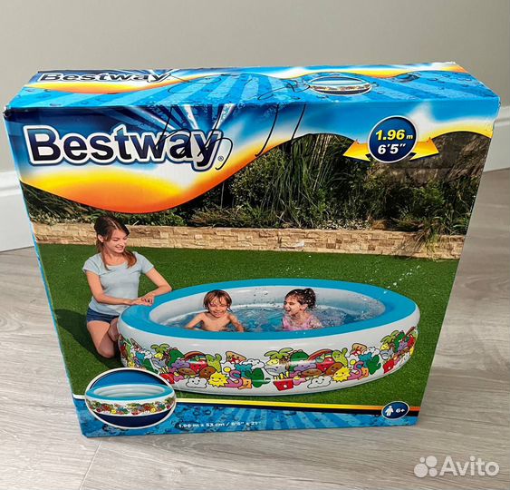 Новый детский Надувной бассейн Bestway Play 196x53