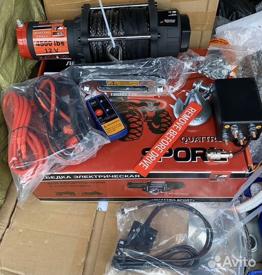 Лебедка RedBtr 4500S quattro sport 4,5S 12v 2040кг
