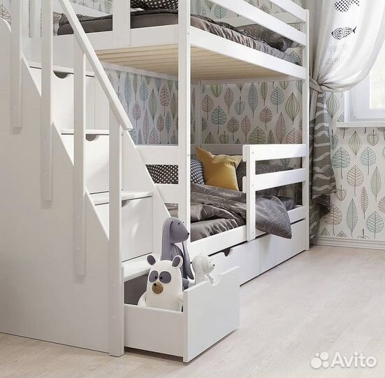 Детская кровать с Лестницей комодом