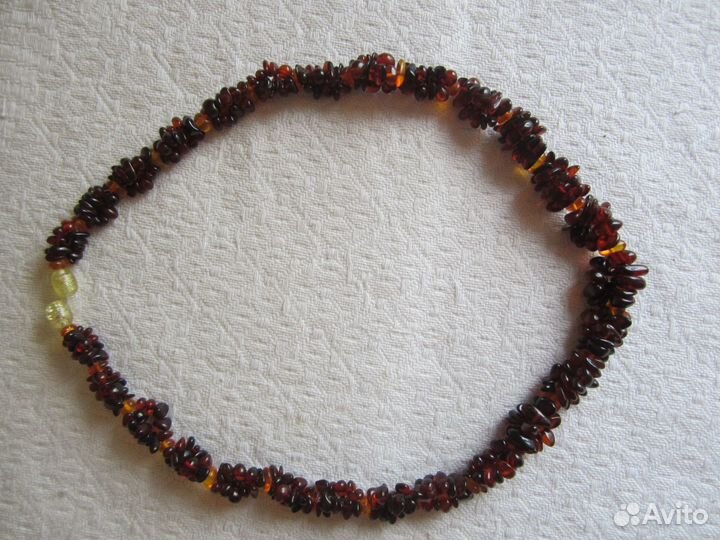 Янтарь3 СССР Бусы2: 70гр, 20гр+ Колье24гр Новое
