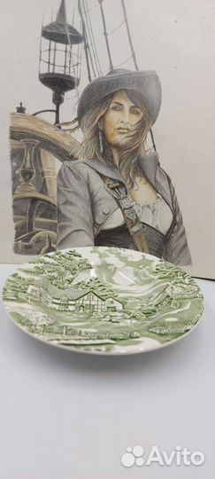 Коллекционная антикварная тарелка English style