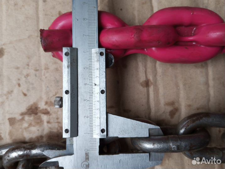 Цепь металлическая прорезиненная