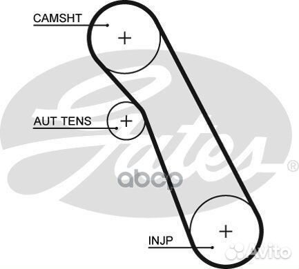 Ремень грм зубчатый с водяным насосом и роликам