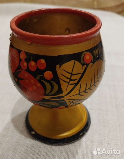 Поднос и 5 рюмок Хохлома