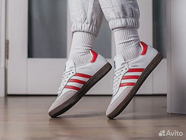 Adidas Samba OG White Better Scarlet