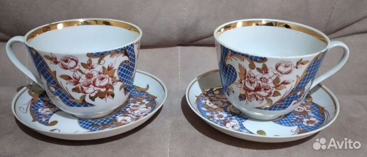 Чайная пара гигант Дулево 1989г