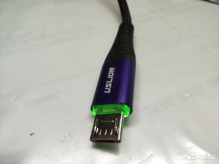 USB Type C Кабель Micro USB Провод с индикатором