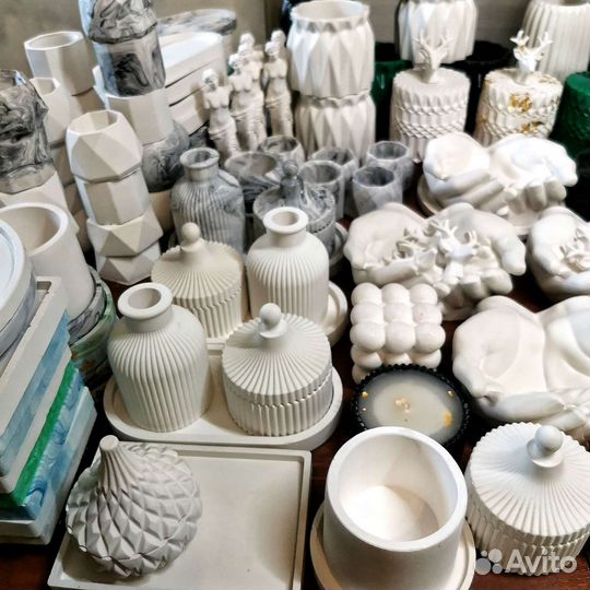 Кашпо из гипса