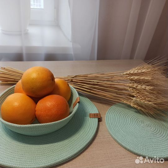 Сервировочный набор из хлопкового шнура