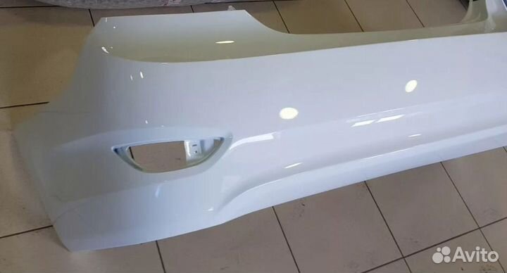 Бампер задний Солярис. Белый