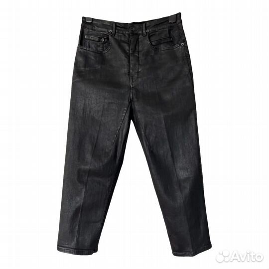 Rick owens Drkshdow Collapse Cropped Black Waxed