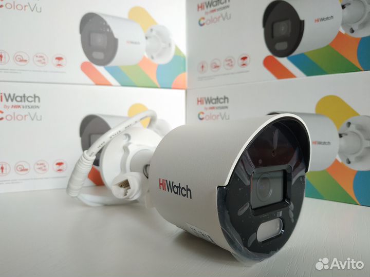 HiWatch DS-I450L(C) 4Мп цветная 24/7+встр.микроф