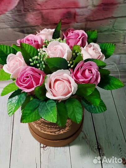 Букет из мыльных роз