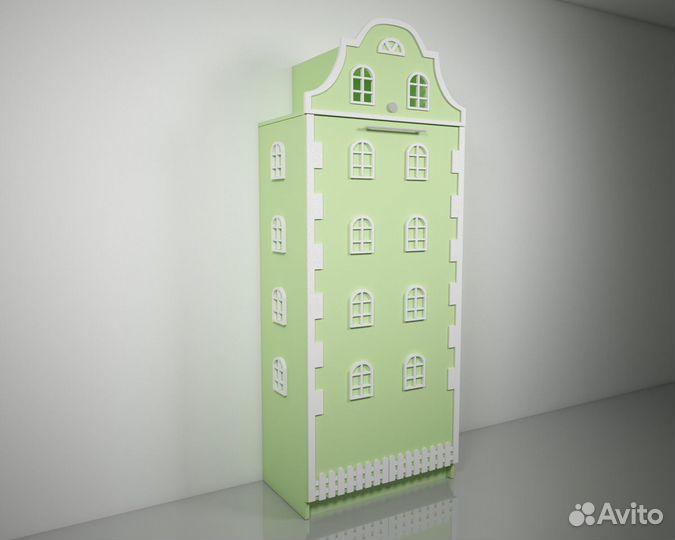 Подъемная откидная шкаф кровать домик детская Б-14