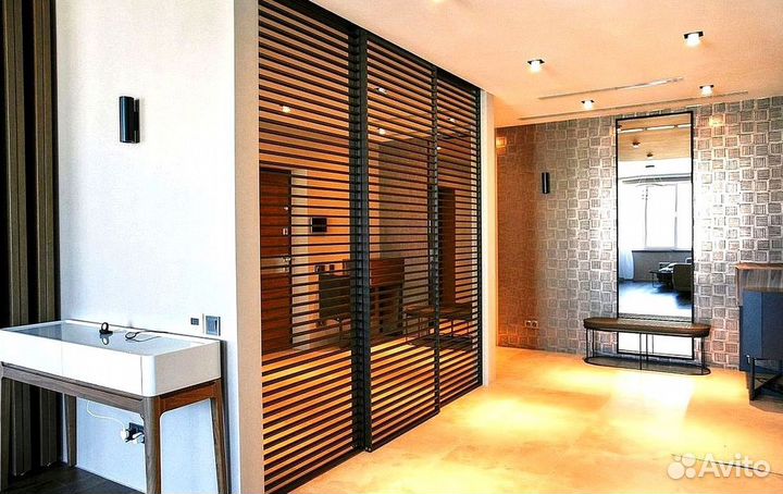 Реечные раздвижные перегородки