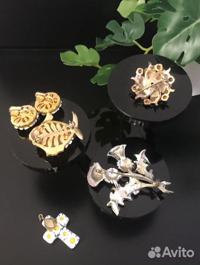 Брошь Винтаж бижутерия винтажная