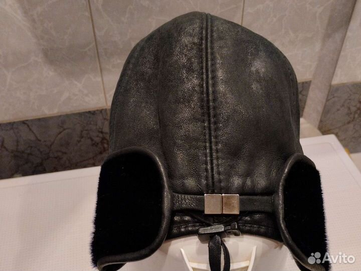 Шапка унисекс кожа/мех