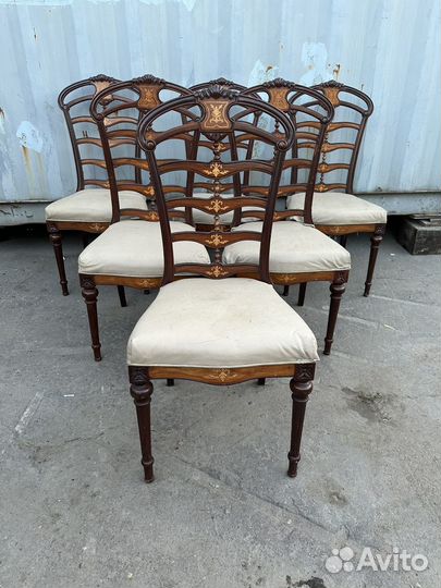 Стулья 6 шт, маркетри