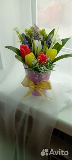 Букеты из мыла ручной работы на 8 марта