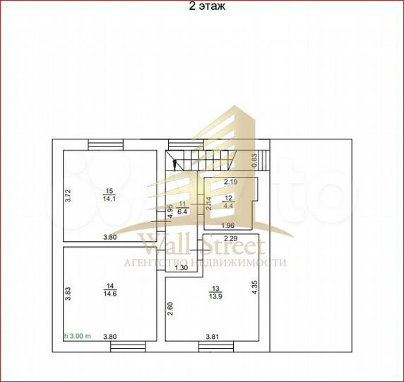 Коттедж 154 м² на участке 8 сот.