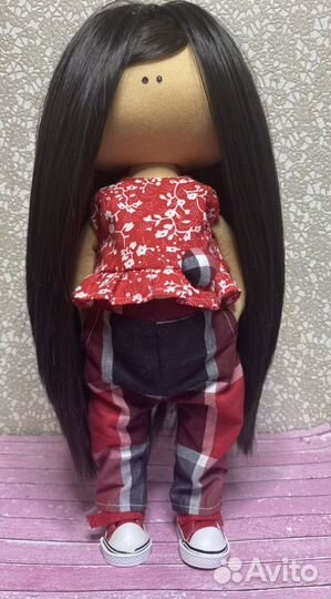 Интерьерная кукла ручной работы, тильда, текстильн