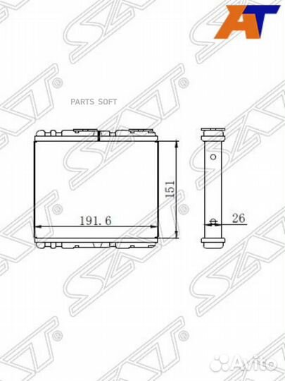 Радиатор отопителя салона diesel MK211/MK260/MK251 94-2002