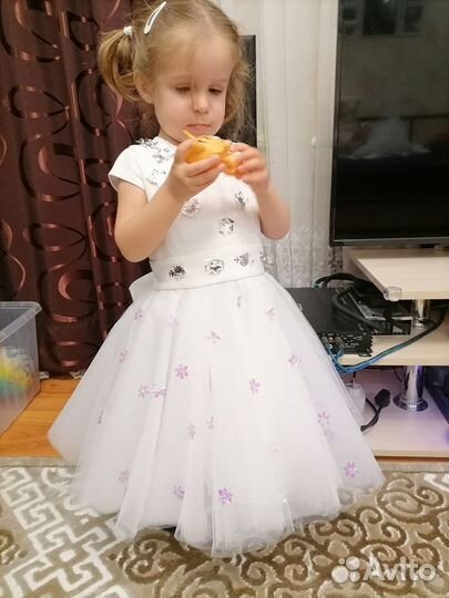 Платье снежинки 86 92 размер