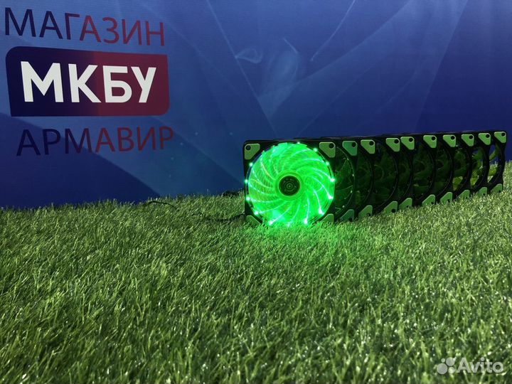 10 зеленых вентиляторов colmoon 15DG12025