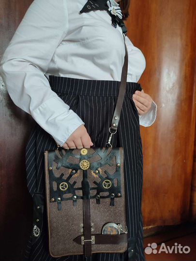 Сумка,планшет,стимпанк,киберпанк,готик аксессуар