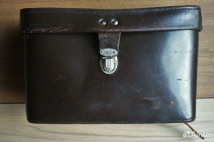Ретро Кожаный Кофр для фотокинотехники СССР 60-х г